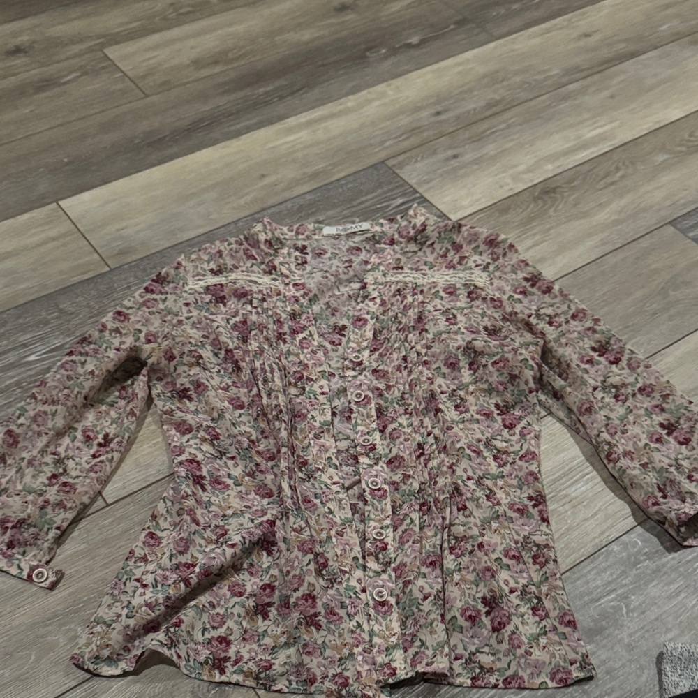 Romy Pink Floral Blouse